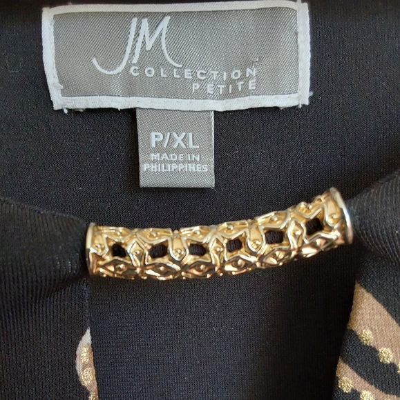 JM Woman Collection Keyhole Black Floral Tunic - Picture 2 of 11